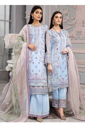 Neel Embroidered Pakistani Palazzo Suit/ Straight Suit
