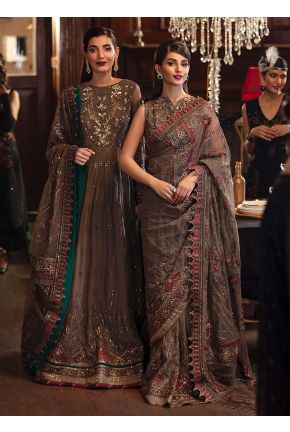 Anarkali sales saree design