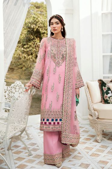 Dusky Finch Embroidered Pakistani Palazzo Suit