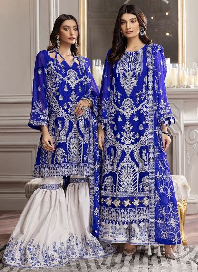 Gulnaar Embroidered Pakistani Salwar Kameez/ Gharara Suit