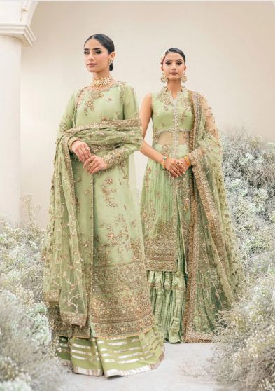 Wedding Festive Embroidered Pakistani Palazzo Suit/ Lehenga
