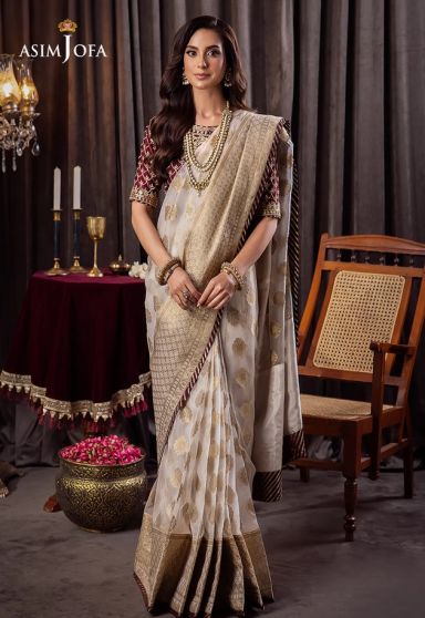 Luxury Chiffon Embroidered Pakistani Saree