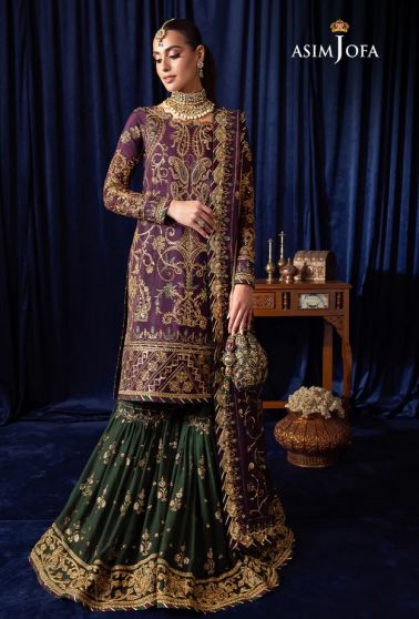 Luxury Chiffon Embroidered Pakistani Gharara Suit