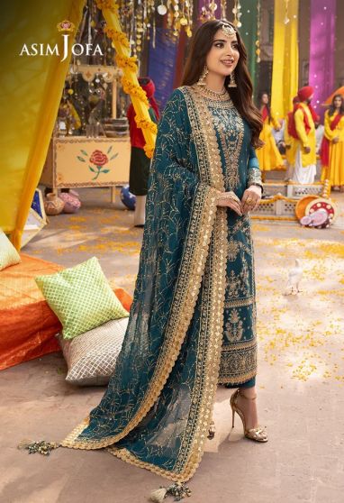 Chamak Damak Embroidered Pakistani Salwar Kameez