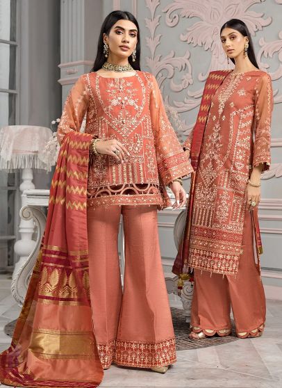 Naranj Embroidered Pakistani Palazzo Suit/ Sharara Suit