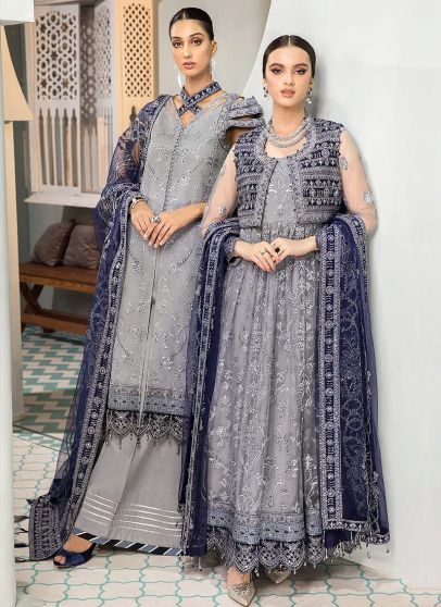 Aks Embroidered Pakistani Anarkali/ Palazzo Suit