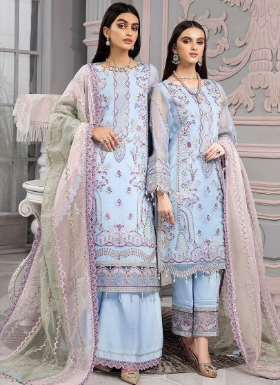 Neel Embroidered Pakistani Palazzo Suit/ Straight Suit