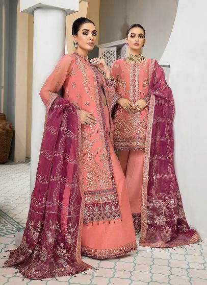 Zeina Embroidered Pakistani Palazzo Suit/ Pant Suit