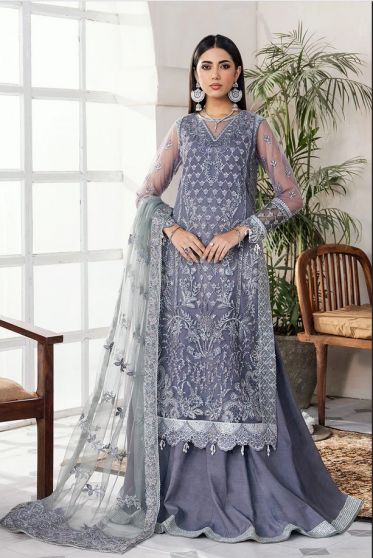 Nazneen Festive Embroidered Pakistani Palazzo Suit