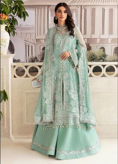 Cornflower Embroidered Pakistani Palazzo Suit