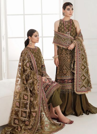 Chantelle Embroidered Pakistani Salwar Kameez/ Palazzo Suit