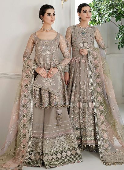 Chantelle Embroidered Pakistani Palazzo Suit/ Anarkali Suit