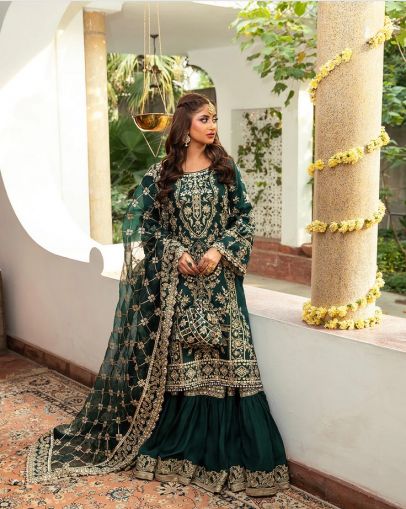 Ahin Embroidered Pakistani Sharara Suit