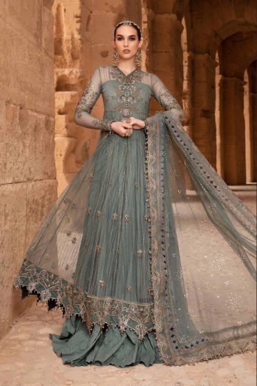 Luxury Lawn Embroidered Pakistani Anarkali Suit
