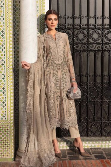 Lawn Embroidered Pakistani Straight Suit Salwar Kameez