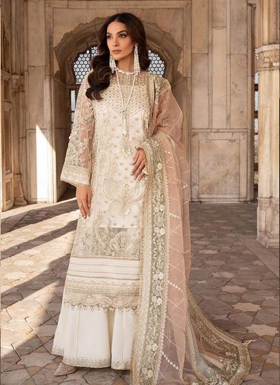 Aafaq Embroidered Pakistani Palazzo Suit