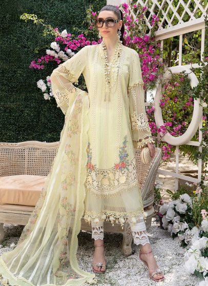 Yellow Embroidered Pakistani Salwar Kameez