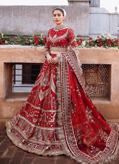 Sheema Kermani Embroidered Pakistani Lehenga