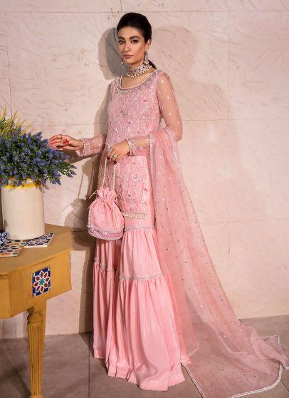 Tara Embroidered Pakistani Gharara Suit