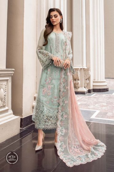 Mint Green Embroidered Pakistani Salwar Kameez