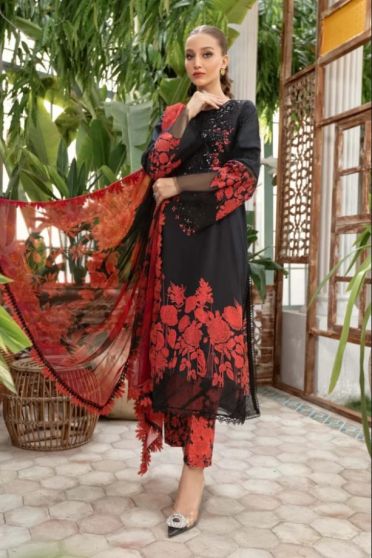 M Prints Lawn Embroidered Pakistani Salwar Kameez