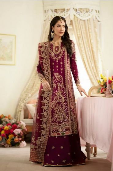 Aleena Embroidered Pakistani Palazzo Suit