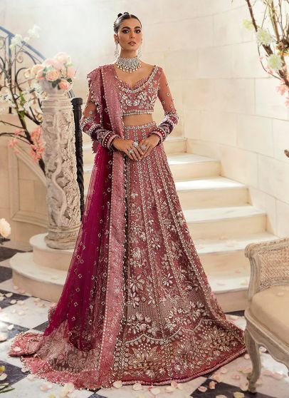 Claire De Lune Un Pense Embroidered Pakistani Gown