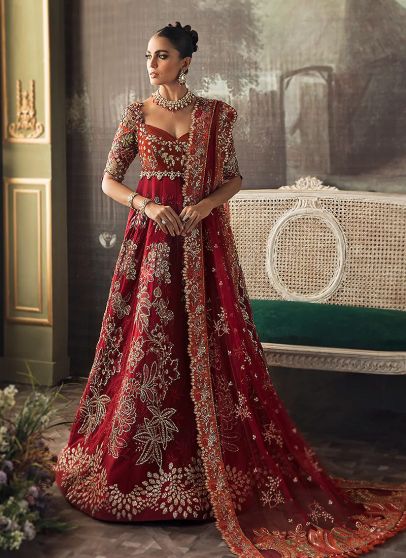Claire De Lune Un Conquelicot Embroidered Pakistani Gown