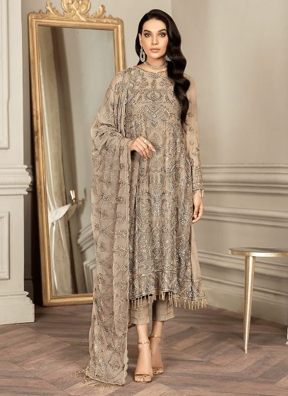 Lime Stone Embroidered Pakistani Salwar Kameez