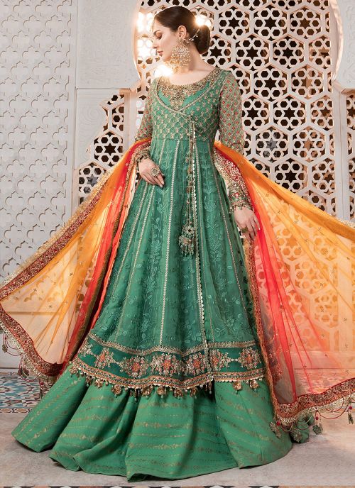 Pink Front Slit Lehenga Style Anarkali Suit - Lehengas Designer Collection